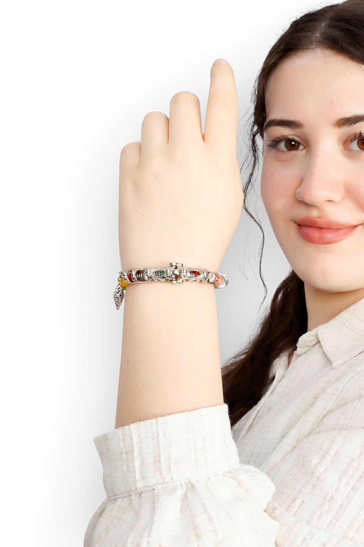 Multi Flex One Bonion Akik taşı  Bileklik (ara boncuklu model)