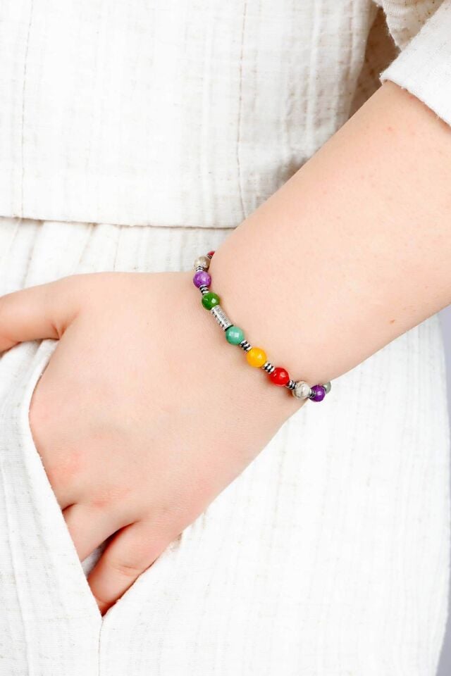 Multi Flex One Bonion Akik taşı  Bileklik (ara boncuklu model)