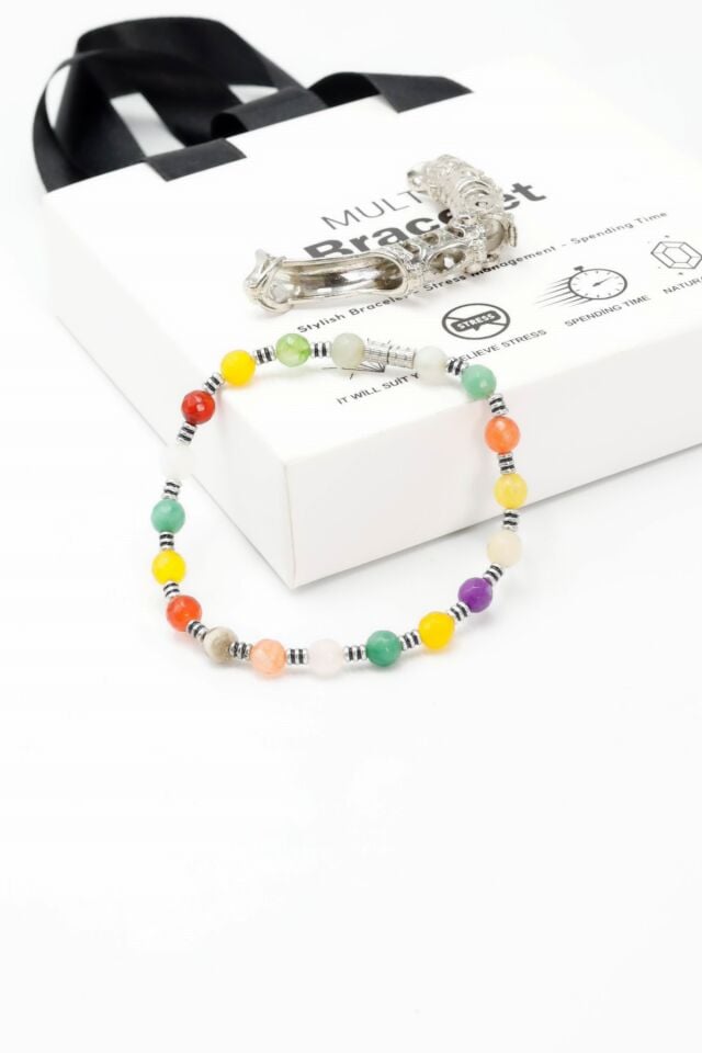 Multi Flex One Bonion Akik taşı  Bileklik (ara boncuklu model)