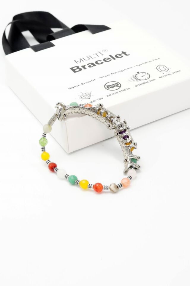 Multi Flex One Bonion Akik taşı  Bileklik (ara boncuklu model)