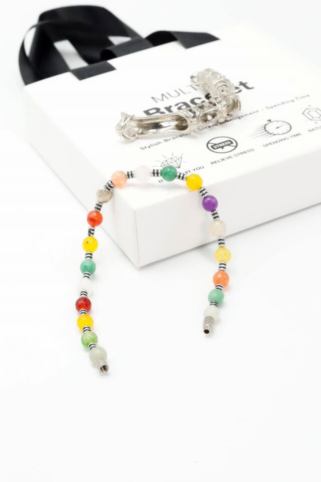 Multi Flex One Bonion Akik taşı  Bileklik (ara boncuklu model)