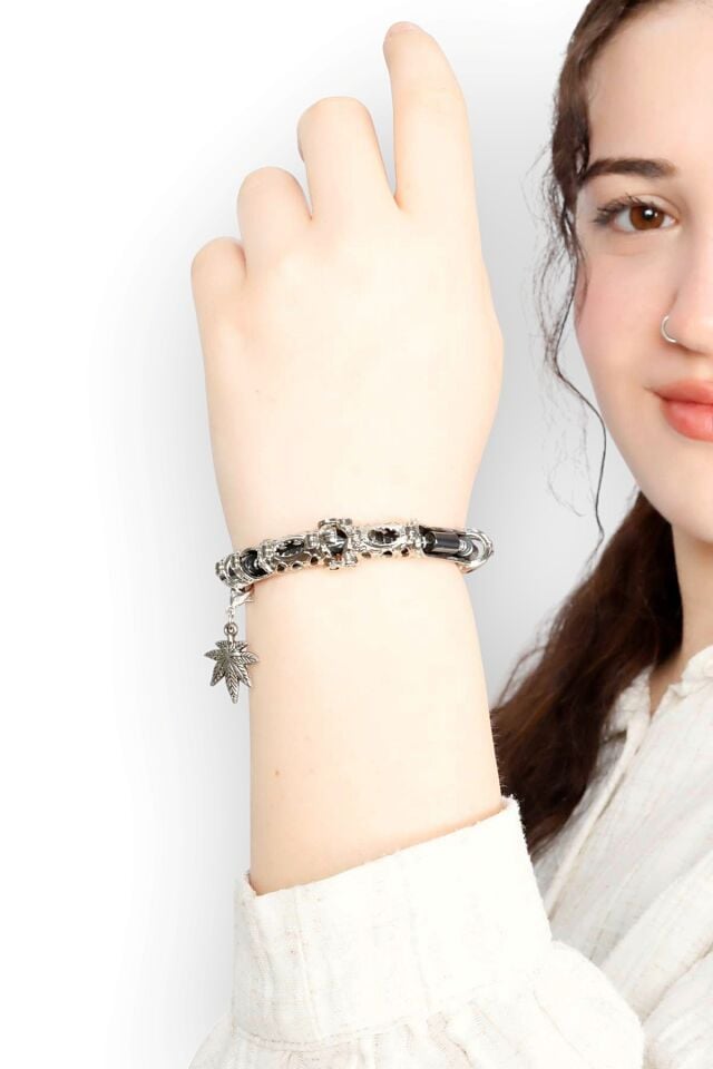 Multi Flex One Hematit taşı Bileklik (ara boncuklu model)