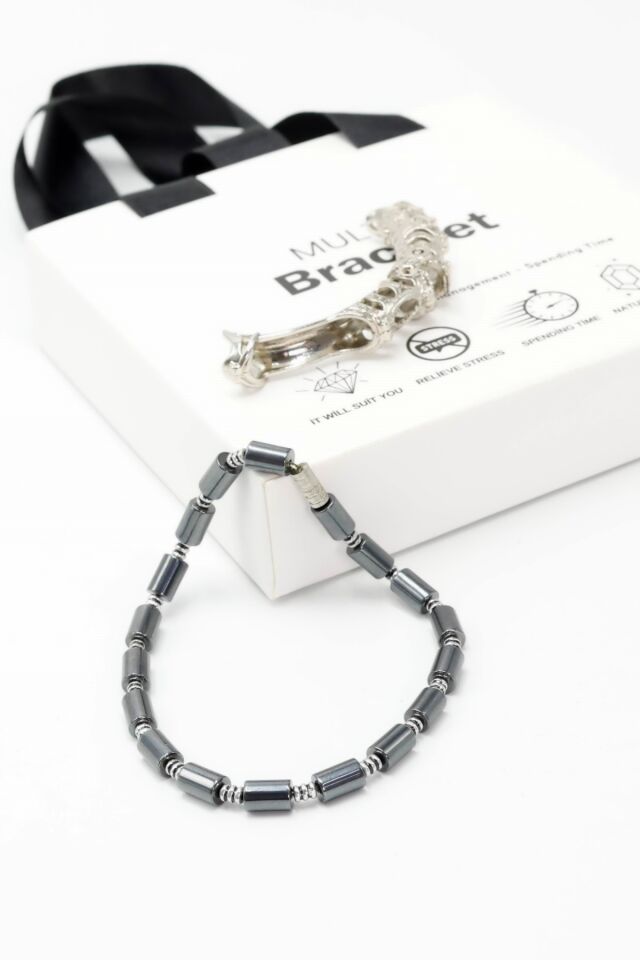 Multi Flex One Hematit taşı Bileklik (ara boncuklu model)