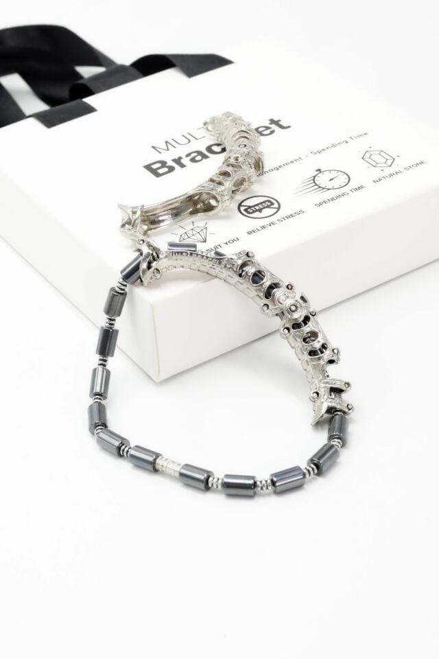 Multi Flex One Hematit taşı Bileklik (ara boncuklu model)