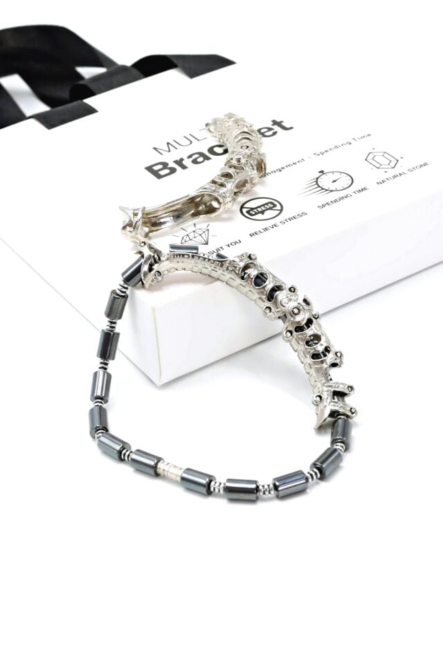 Multi Flex One Hematit taşı Bileklik (ara boncuklu model)