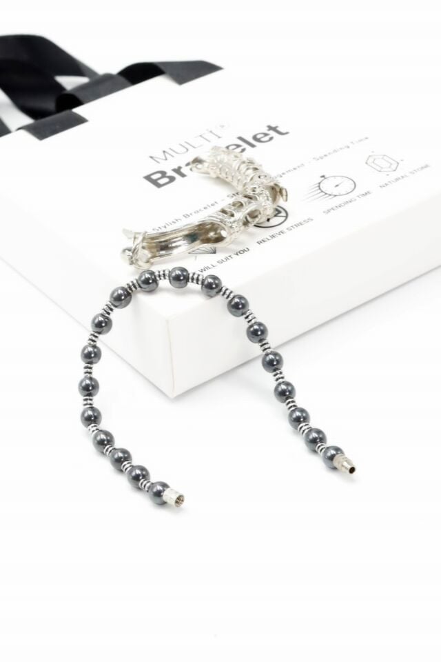 Multi Flex One Hematit taşı Bileklik (ara boncuklu model)