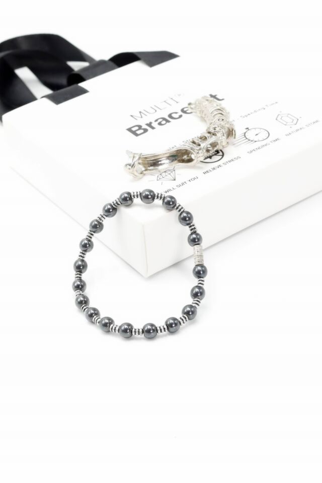Multi Flex One Hematit taşı Bileklik (ara boncuklu model)
