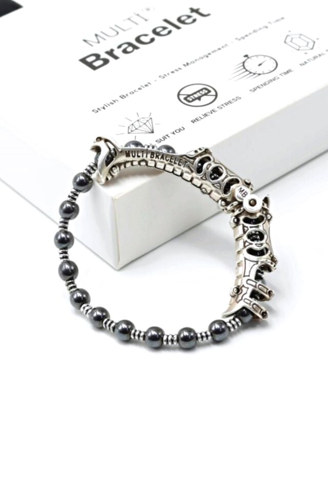 Multi Flex One Hematit taşı Bileklik (ara boncuklu model)