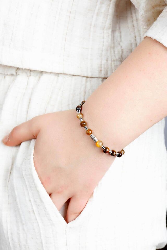 Multi Flex One kaplan gözü  Bileklik (ara boncuklu model)