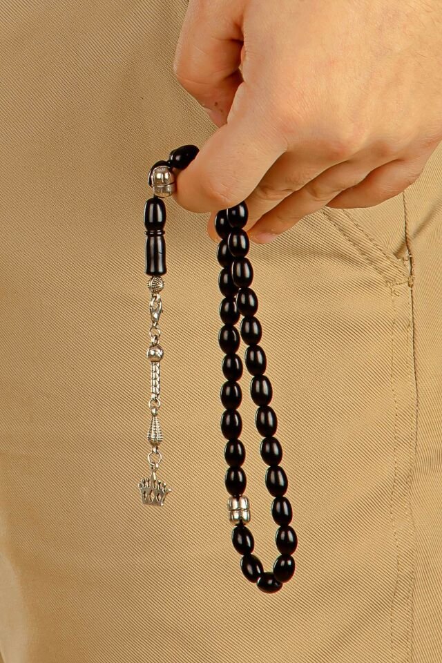 Oltu Taşı Multi Tespih – 4’ü 1 Arada Dönüşebilen Doğaltaş Tespih & Bileklik