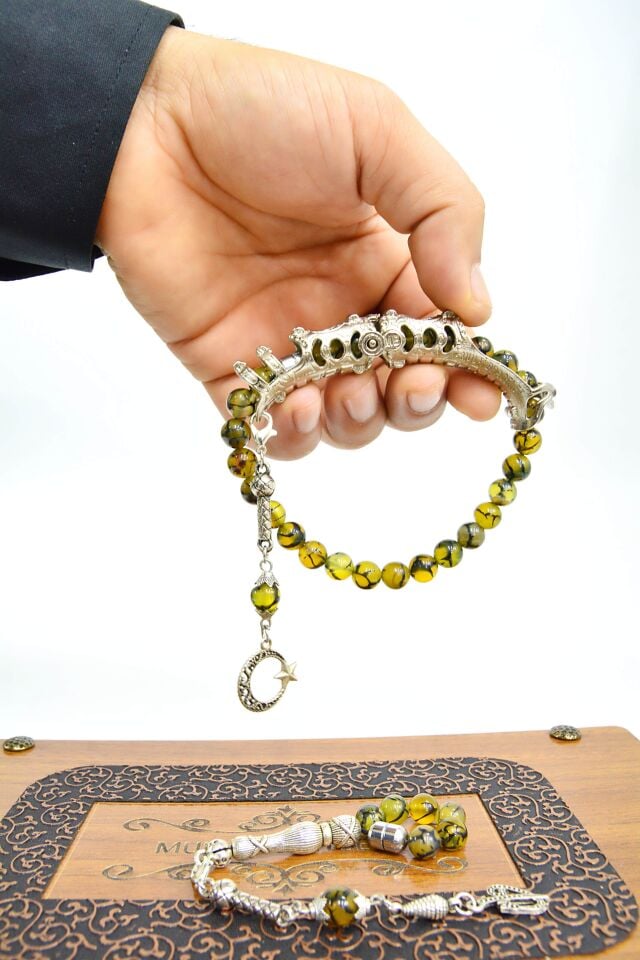 Yeşil Akik Taşı Multi Tespih