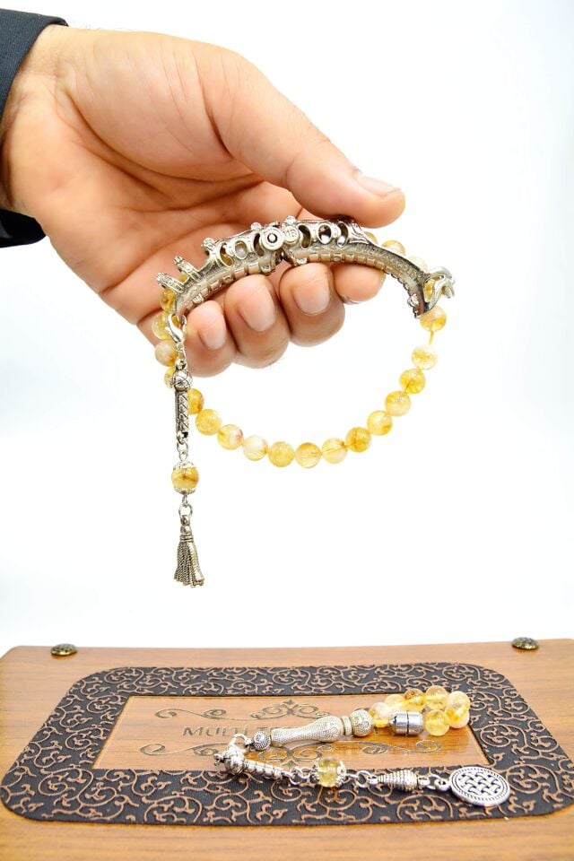 Sitrin Doğaltaş Multi Tespih ( Birinci Kalite Orjinal Doğaltaştır.)