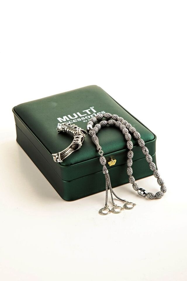 Full 925 Ayar Gümüş Multi Tespih – 4’ü 1 Arada Premium Set (Deri Kutulu)