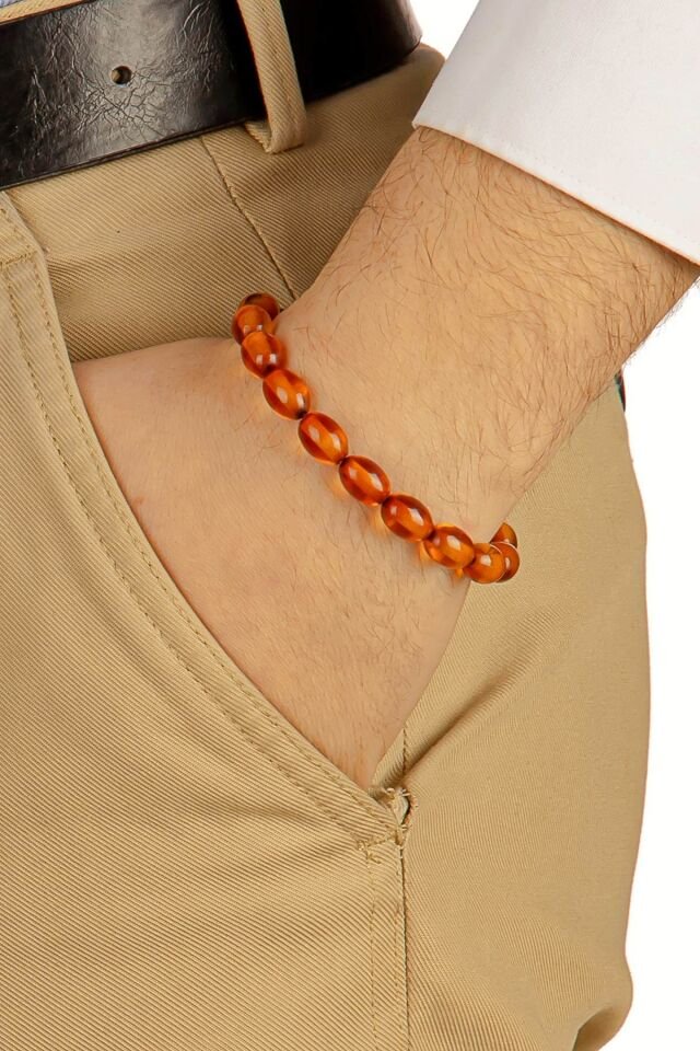 Turuncu toz kehribar Multi Tespih