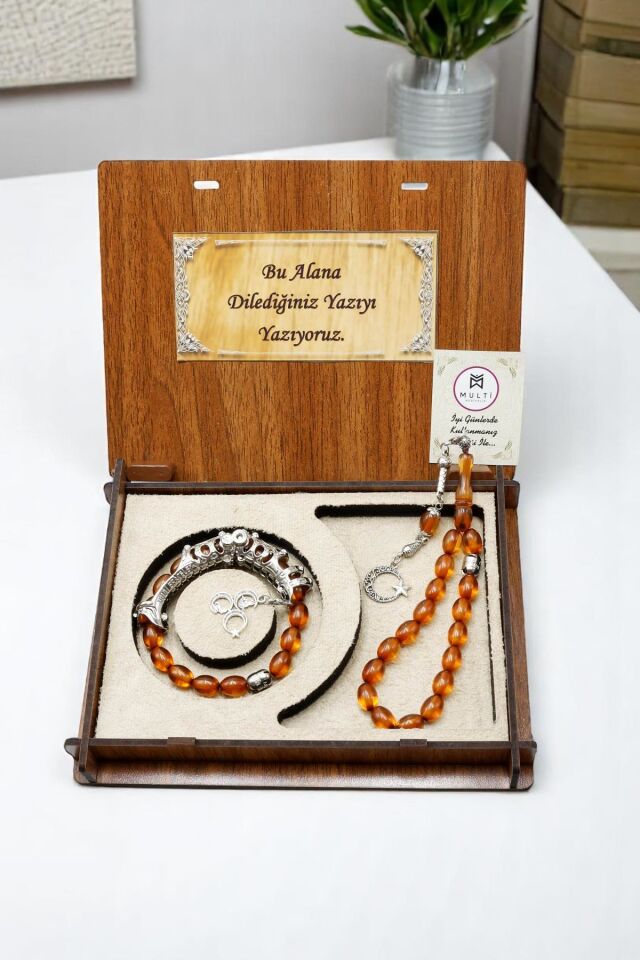 Turuncu toz kehribar Multi Tespih