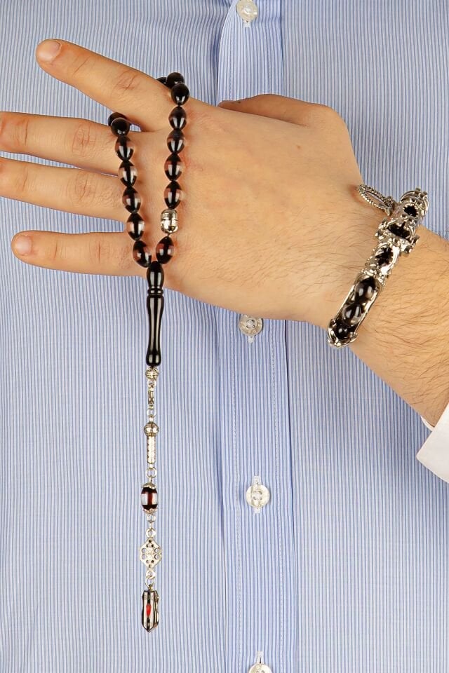 Beşiktaş Sürmeli Toz Kehribar Multi Tespih