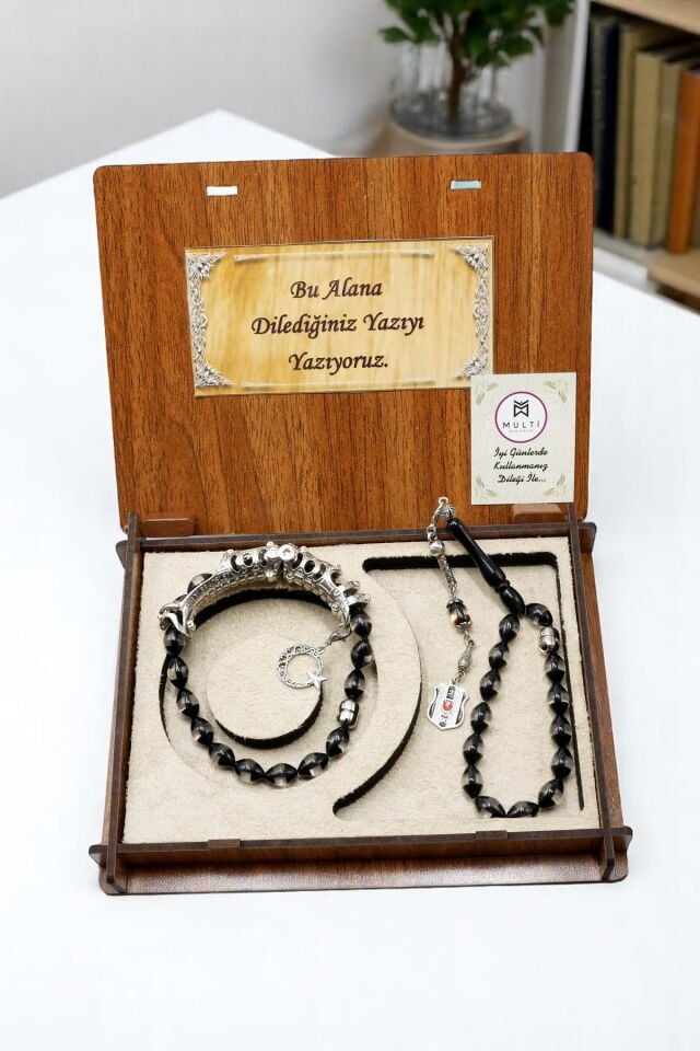 Beşiktaş Sürmeli Toz Kehribar Multi Tespih