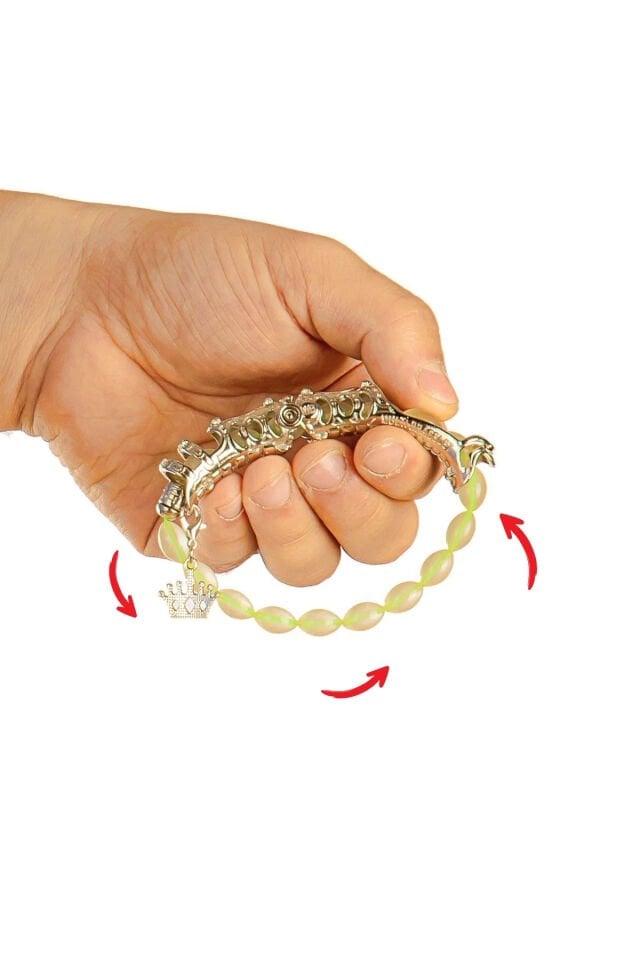 Fosforlu kedi gözü Multi Tespih ( Karanlıkta Koyu Yeşil Yanar )