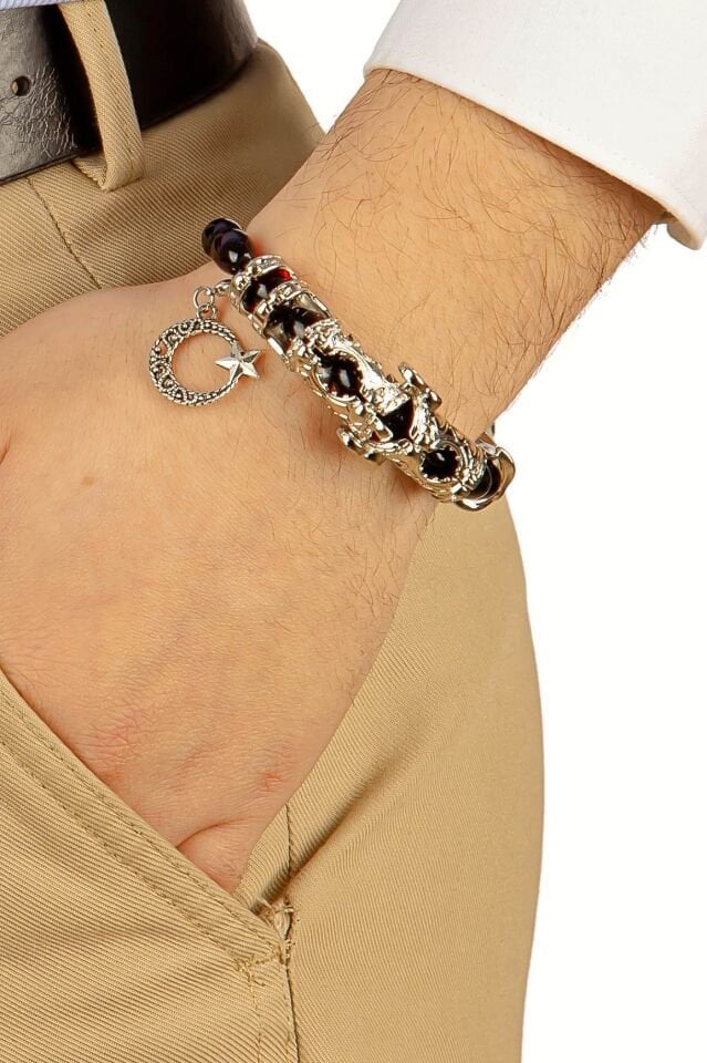 kırmızı sürmeli toz kehribar Multi Tespih