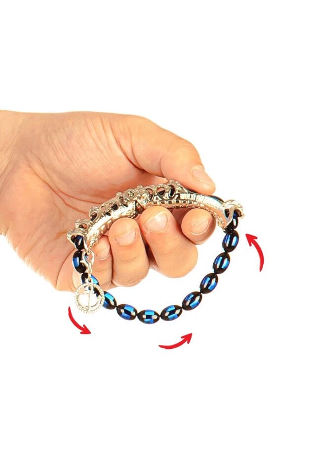 Lacivert Sürmeli Toz Kehribar Multi Tespih