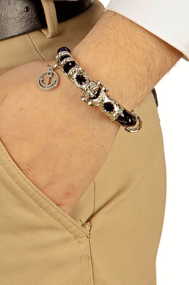 Lacivert Sürmeli Toz Kehribar Multi Tespih