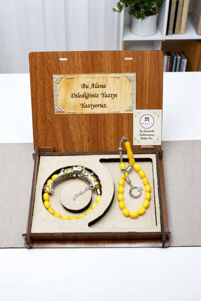 Limon Sarısı Toz Kehribar Multi Tespih