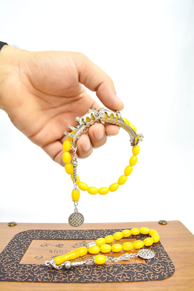 Limon Sarısı Toz Kehribar Multi Tespih