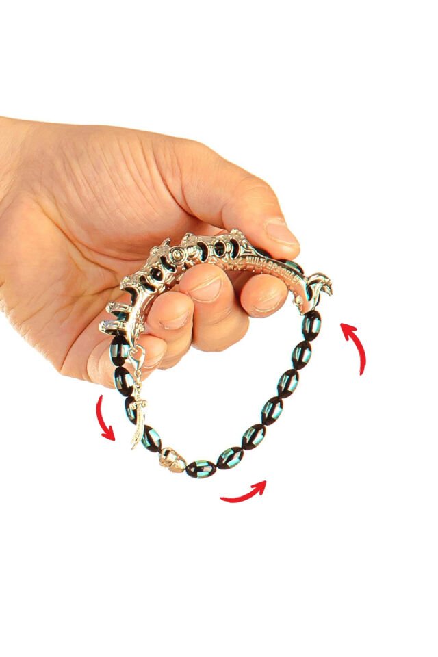 Mavi Sürmeli Toz Kehribar Multi Tespih