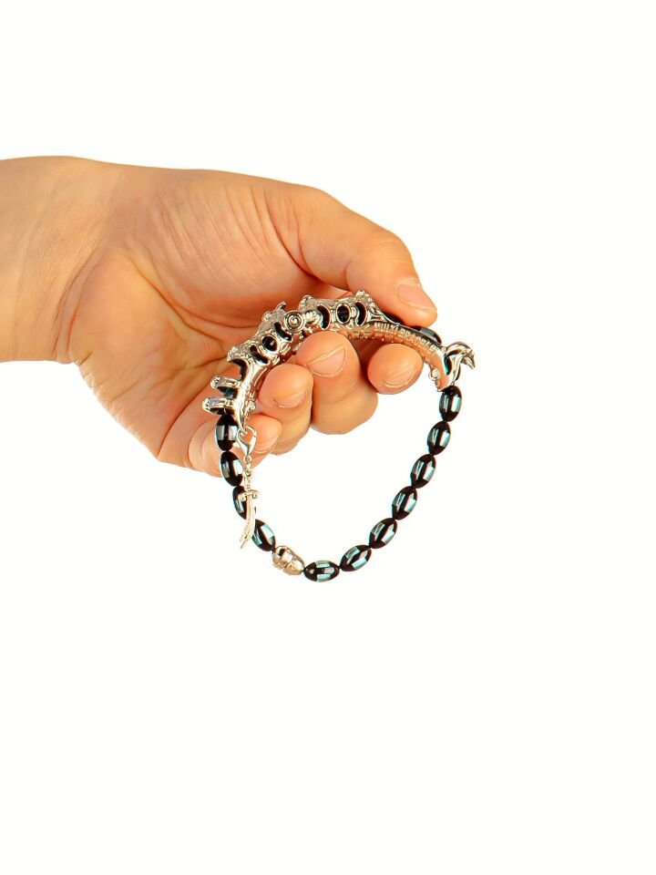 Mavi Sürmeli Toz Kehribar Multi Tespih