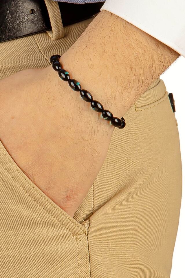 Mavi Sürmeli Toz Kehribar Multi Tespih