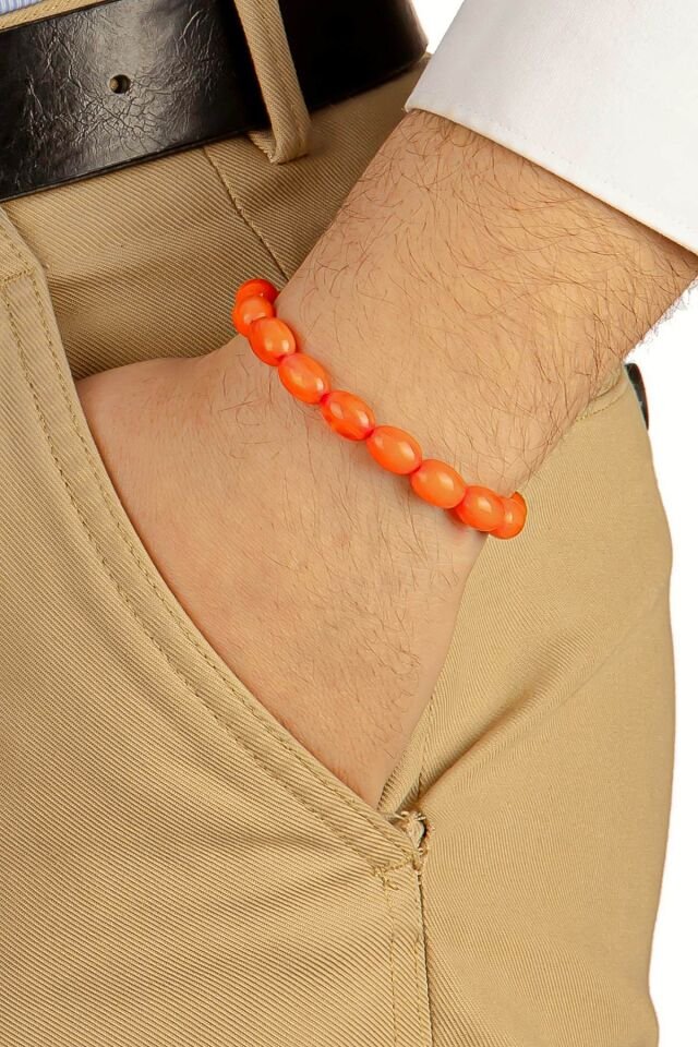 Portakal Rengi Toz Kehribar Multi Tespih