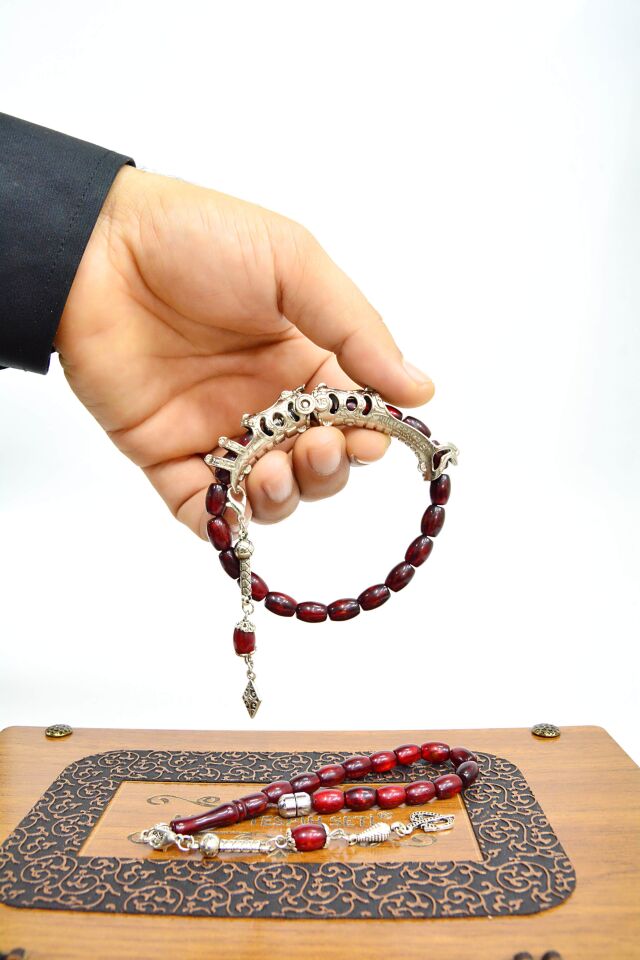 Red Galaxy Toz Kehribar Multi Tespih