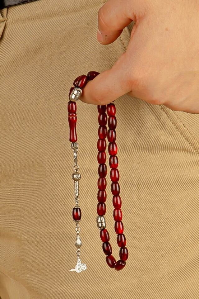 Red galaxy toz kehribar Multi Tespih