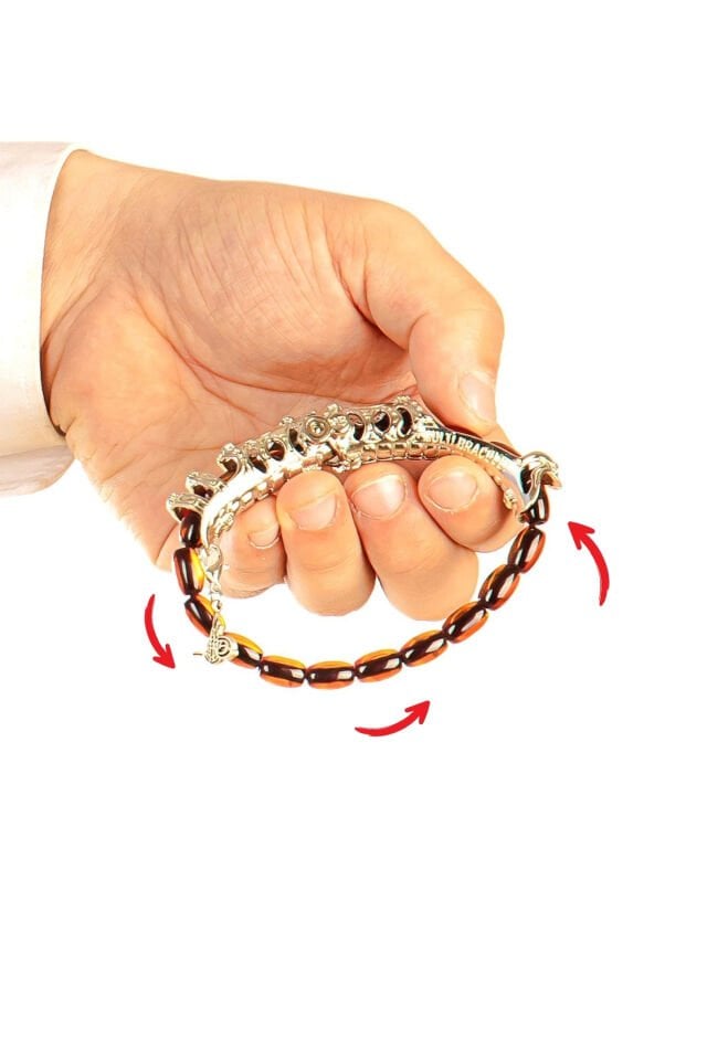 sıkma  kehribar Multi Tespih