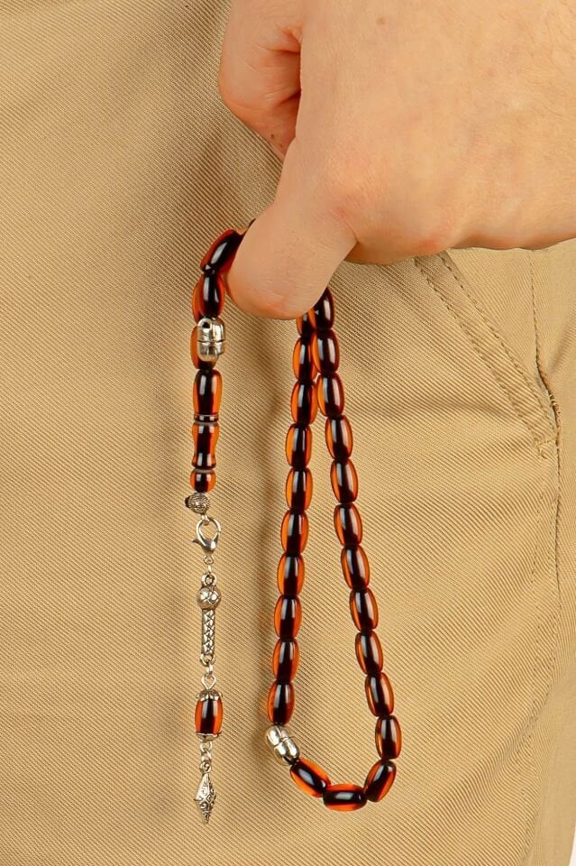 sıkma  kehribar Multi Tespih