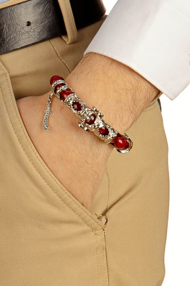 Vişne rengi Toz  Kehribar Multi Tespih