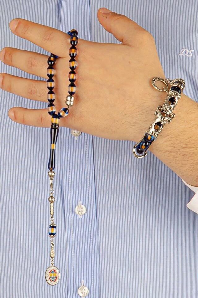 Fenerbahçe Sürmeli toz kehribar Multi Tespih