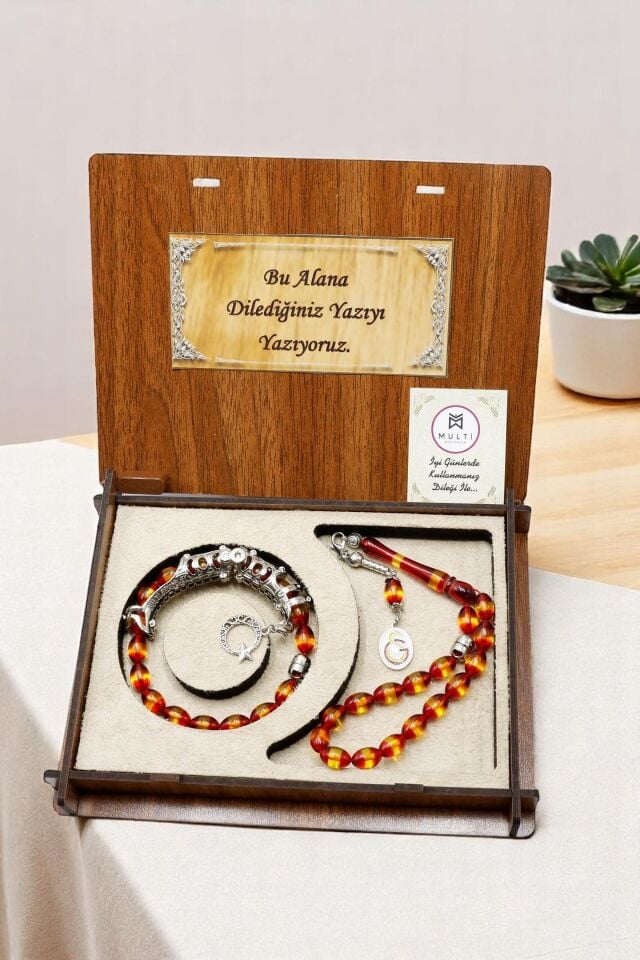 Galatasaray Sürmeli toz kehribar  Multi Tespih