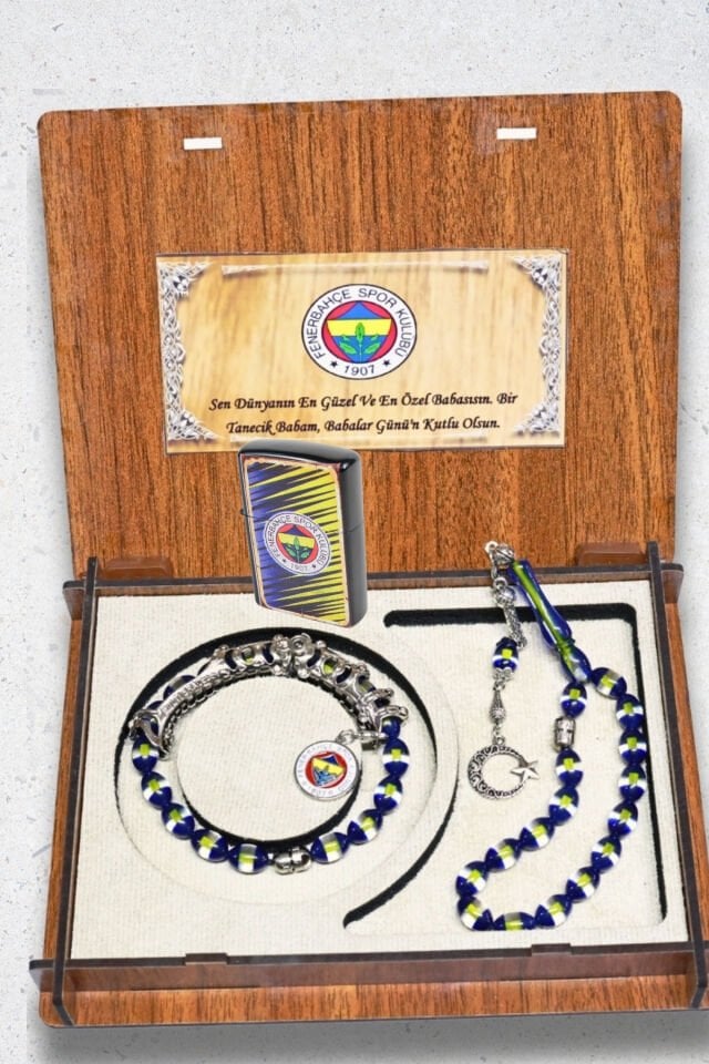 Fenerbahçe Sürmeli toz kehribar  + Zippo çakmak hediyeli Multi Tespih