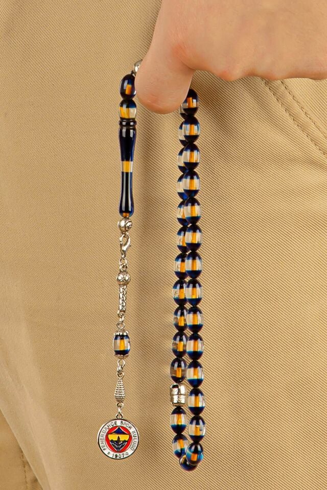 Fenerbahçe Sürmeli toz kehribar  + Zippo çakmak hediyeli Multi Tespih