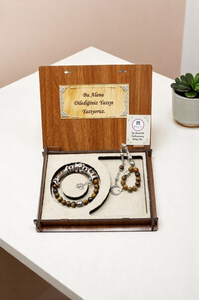 Kaplan Gözü Taşı Multi Tespih – 4’ü 1 Arada Dönüşebilen Doğaltaş Tespih & Bileklik