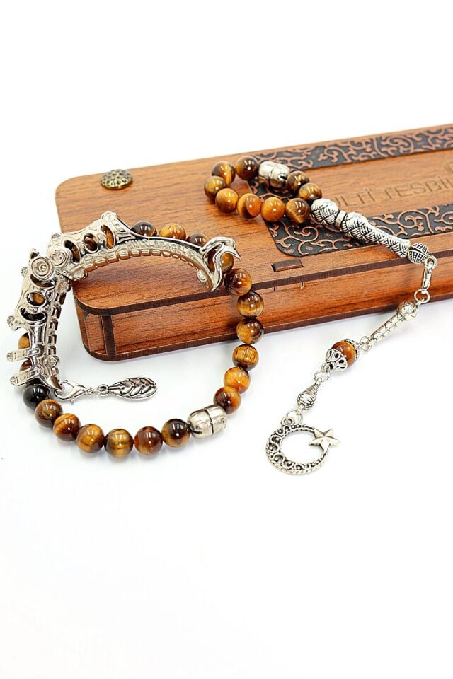 Kaplan Gözü Taşı Multi Tespih – 4’ü 1 Arada Dönüşebilen Doğaltaş Tespih & Bileklik