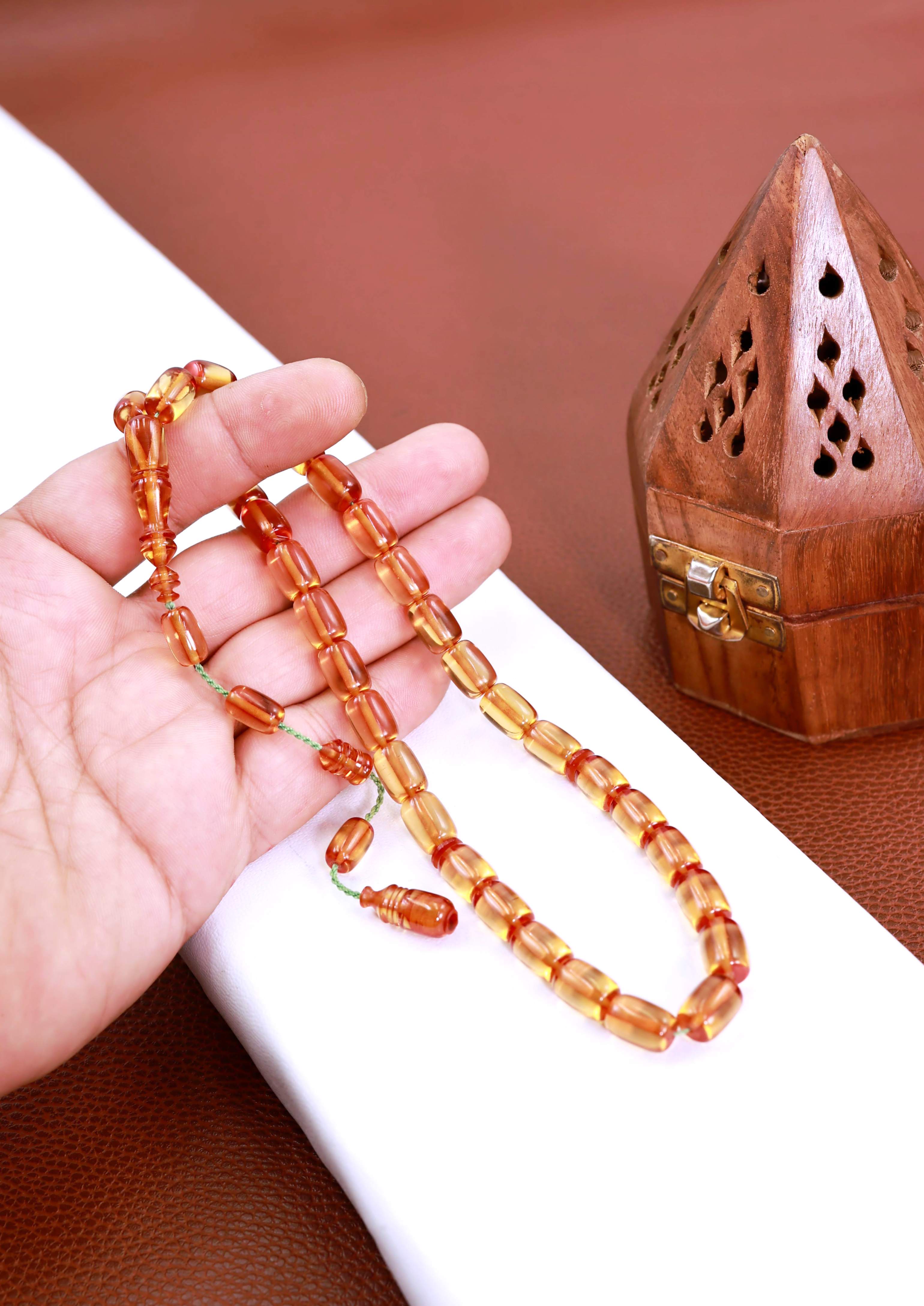 BAL RENGİ ATEŞ KEHRİBAR TESPİH