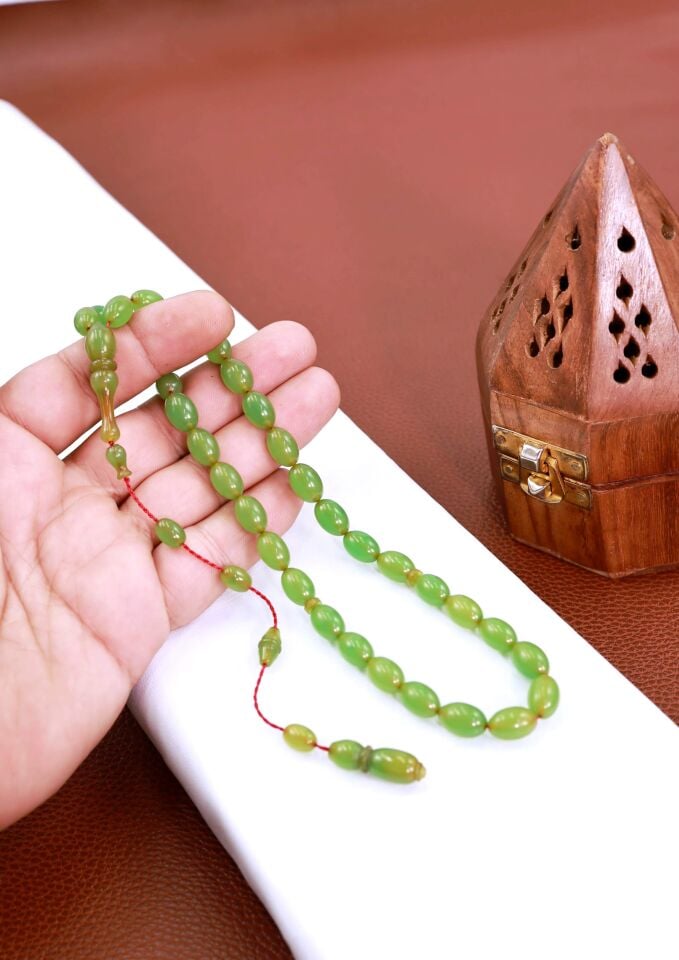 RENK ALACAK FISTIK YEŞİLİ  ATEŞ KEHRİBAR TESPİH