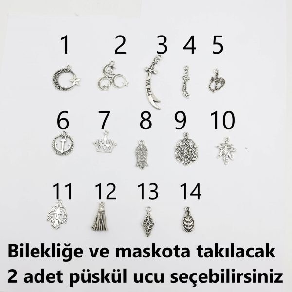 Beşiktaş multi stres bilekliği (Sürmeli kehribar )