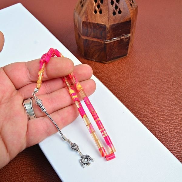 Gümüş püsküllü Kesme Ateş Kehribar