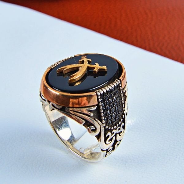 KILIÇ DETAYLI GÜMÜŞ ERKEK YÜZÜĞÜ