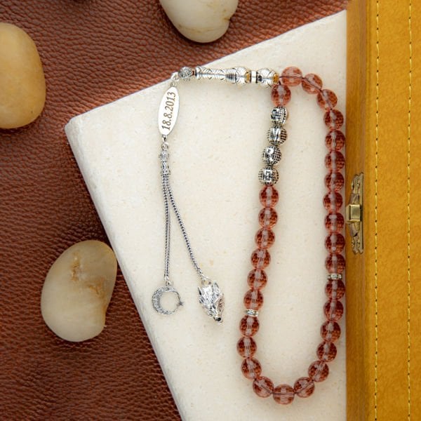 zultanit taşı kişiye özel isimli ve gümüş  isimli püsküllü lüx hediyelik tespih