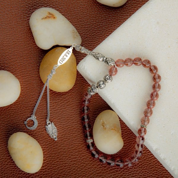 zultanit taşı kişiye özel isimli ve gümüş  isimli püsküllü lüx hediyelik tespih