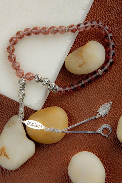 zultanit taşı kişiye özel isimli ve gümüş  isimli püsküllü lüx hediyelik tespih